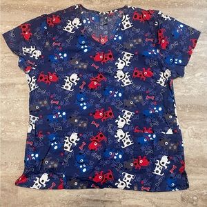 Zoe and Chloe womens scrub top XL